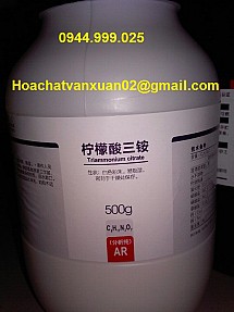 Hóa chất Ammonium citrate tribasic triammonium citrate xilong CAS 3458-72-8 (NH4)3C6H5O7 lọ 500g amoni citrat Xilong